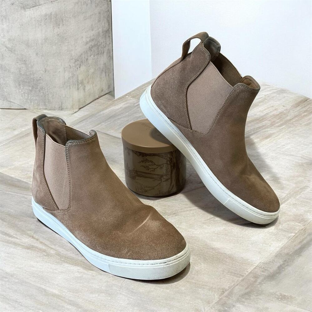 Vince Leather Chelsea Boot Shoes Women's Size 6.5 M Comfortable Tan Casual